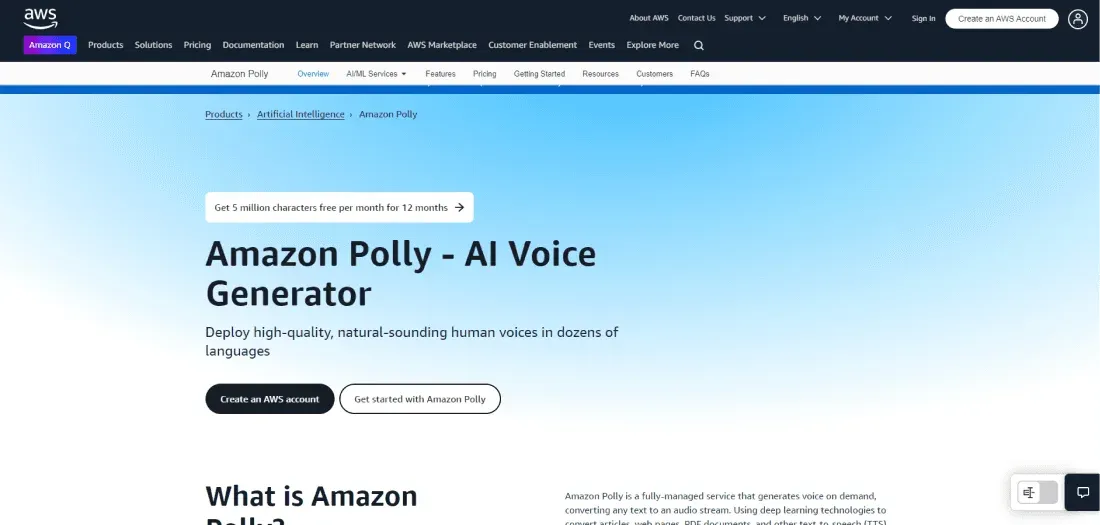 6. Amazon Polly
