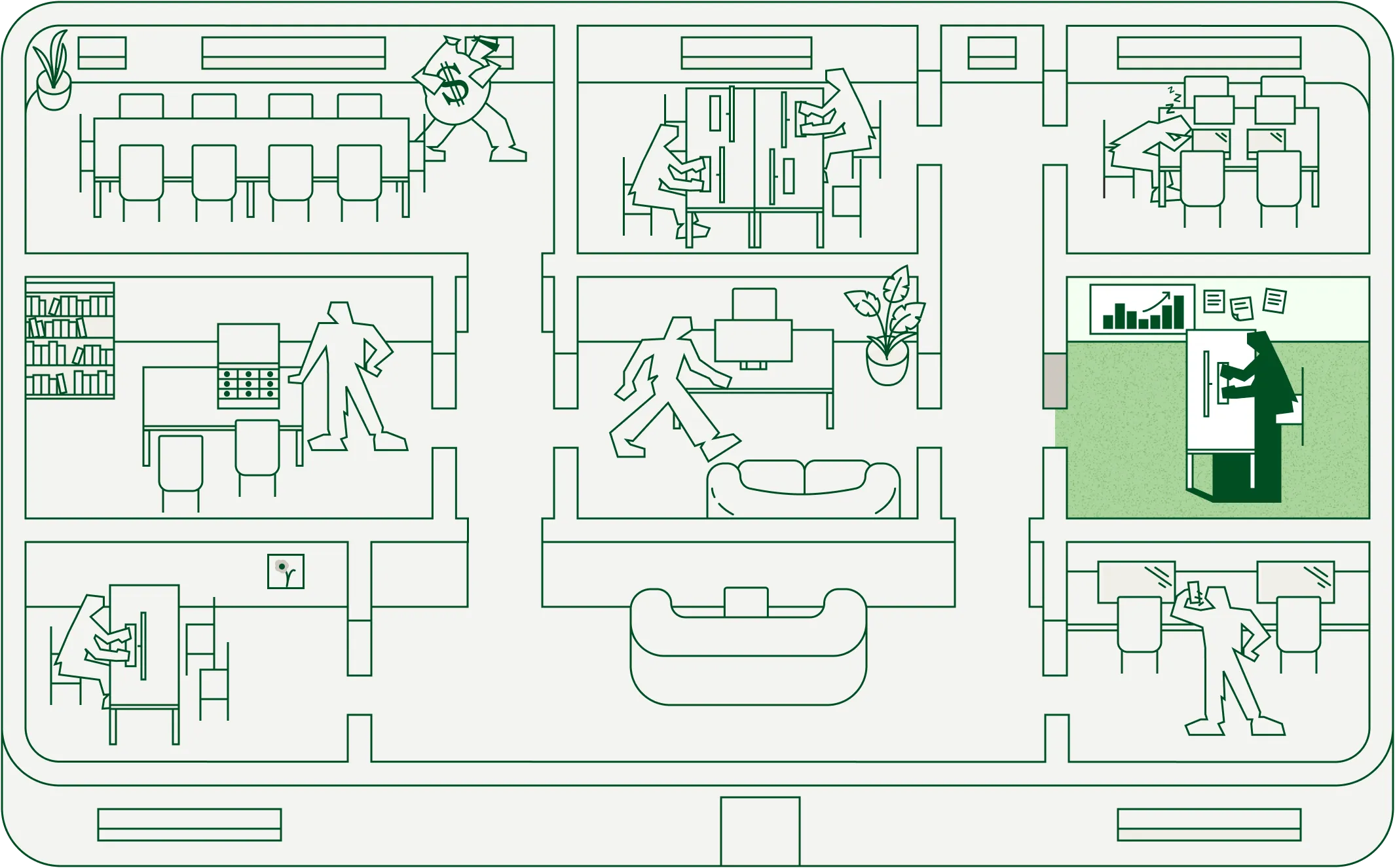 Collections room highlighted on the floor plan