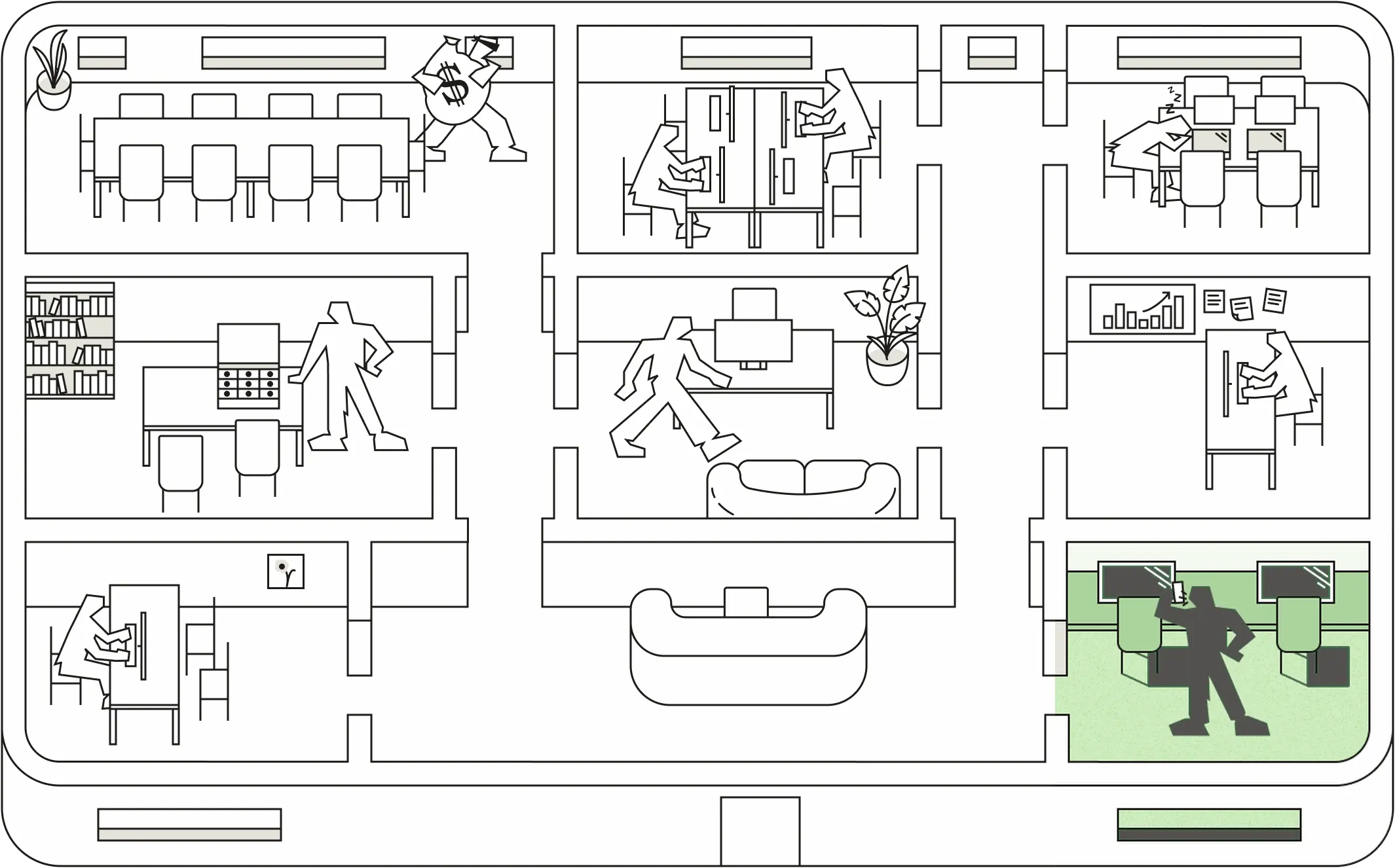 Compliance & Risk room highlighted on the floor plan