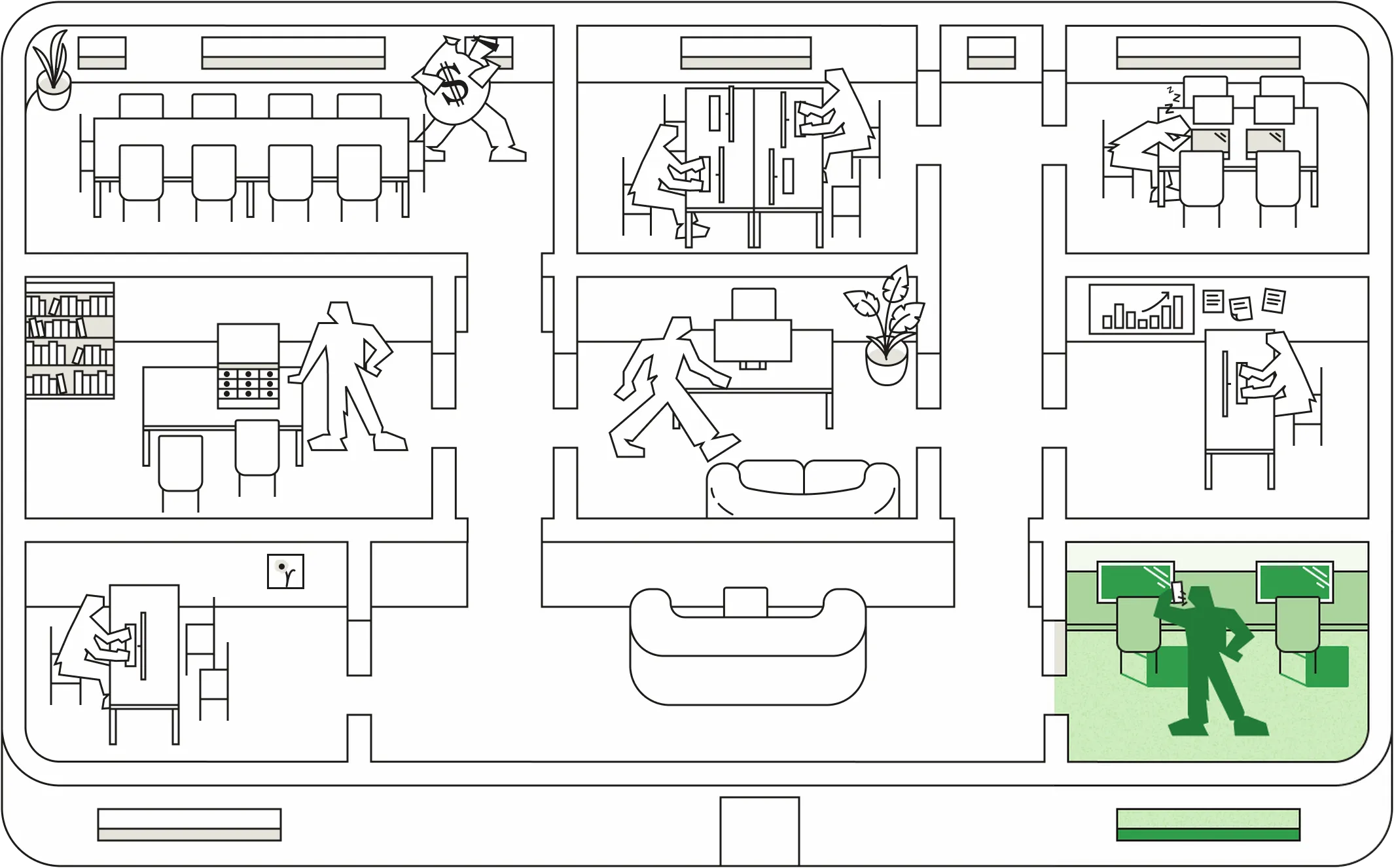 Compliance & Risk room highlighted on the floor plan