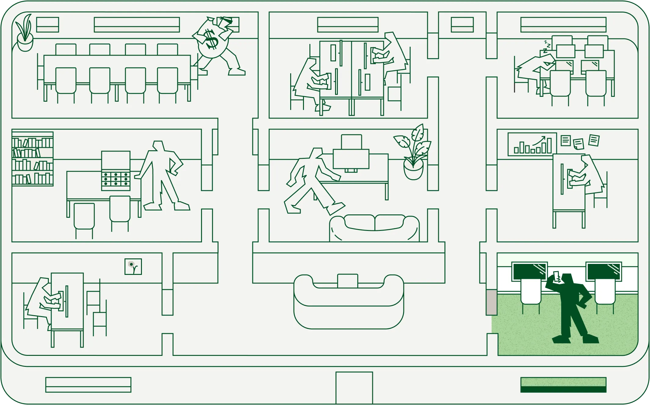 Compliance & Risk room highlighted on the floor plan
