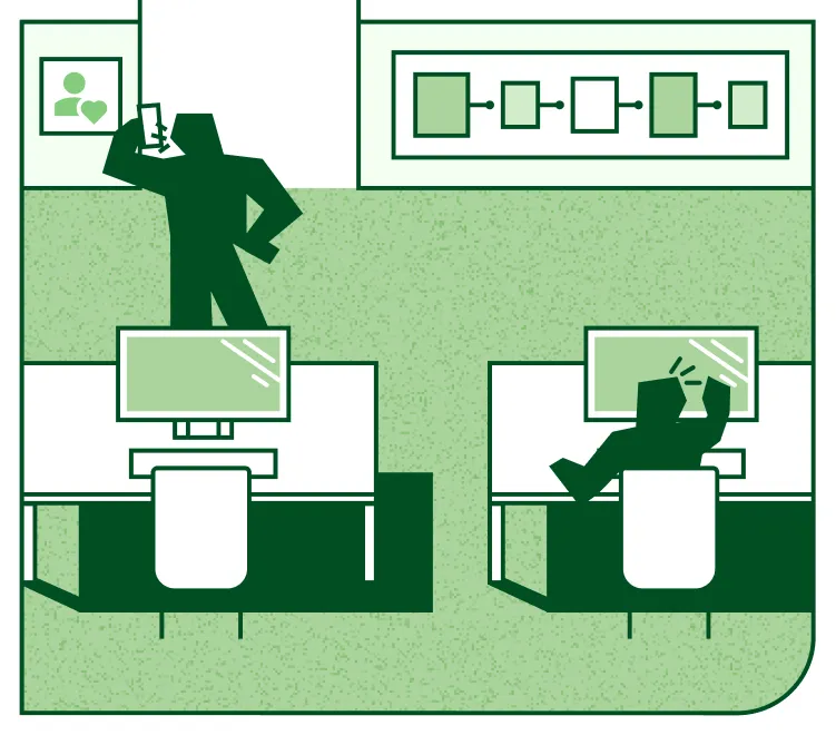 Customer success scene illustration