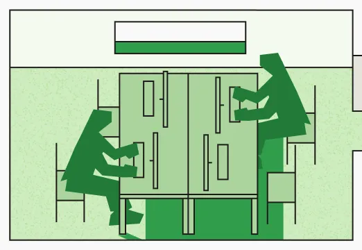 Customer support scene illustration