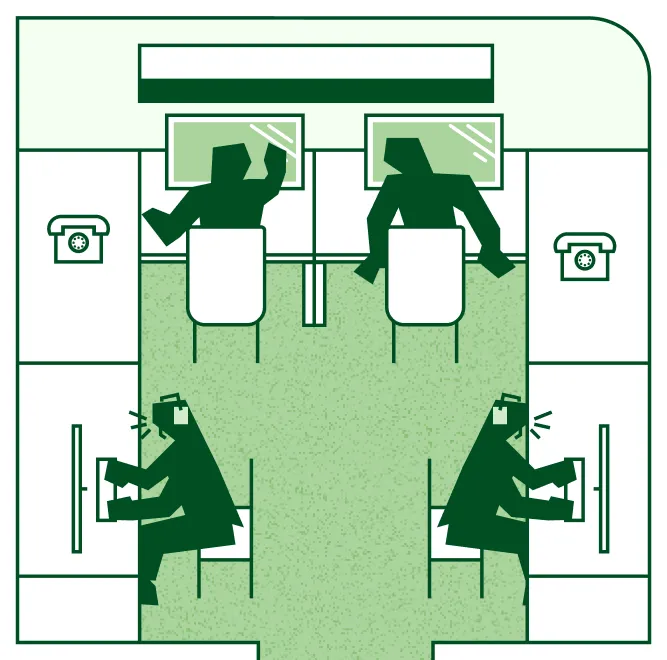 Customer support scene illustration