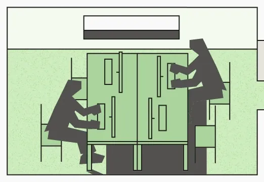 Customer support scene illustration