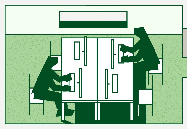 Customer support scene illustration
