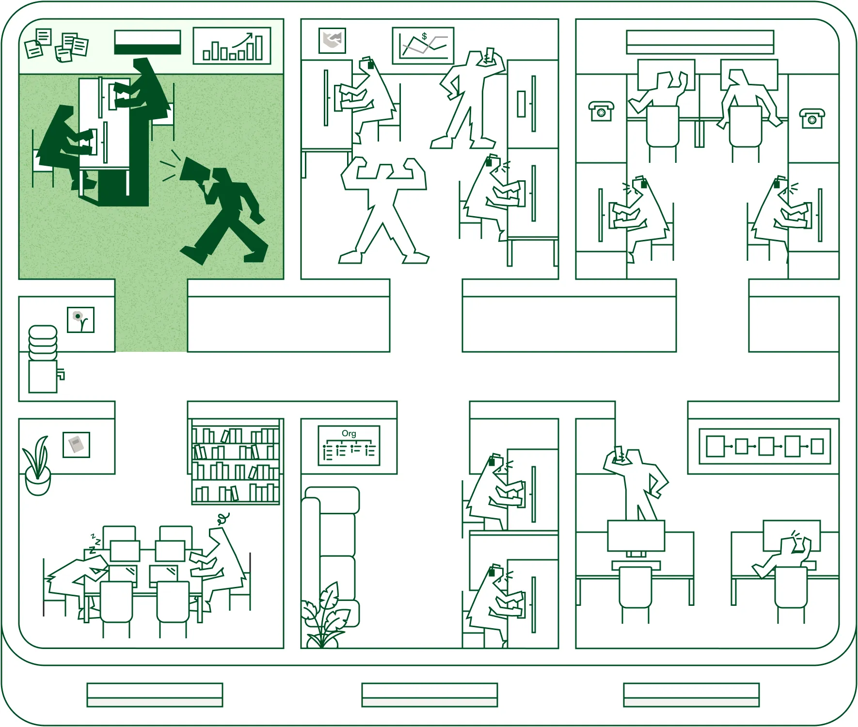Marketing room highlighted on the floor plan