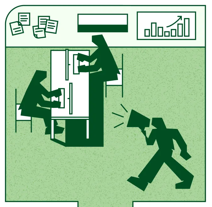 Marketing scene illustration