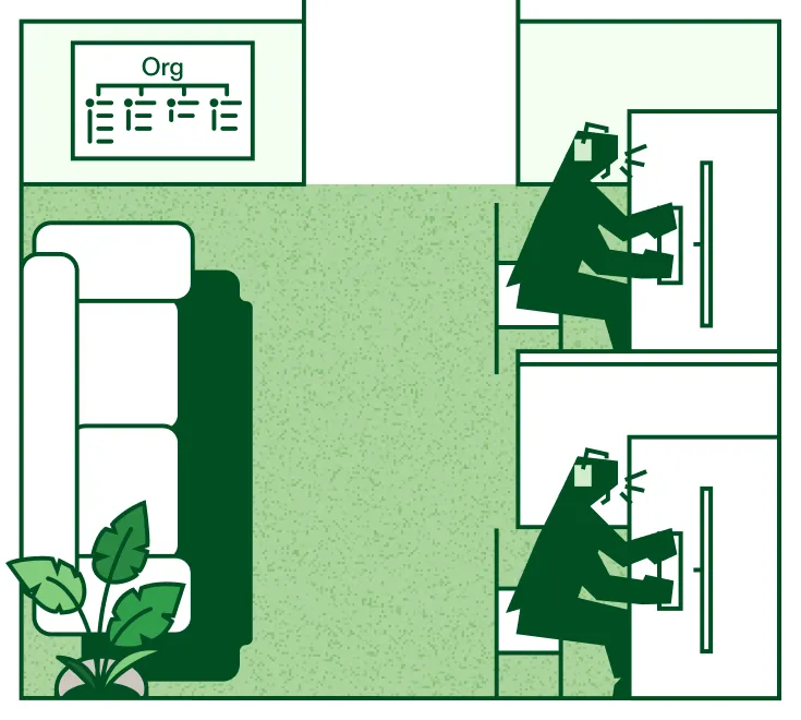 Recruiting scene illustration