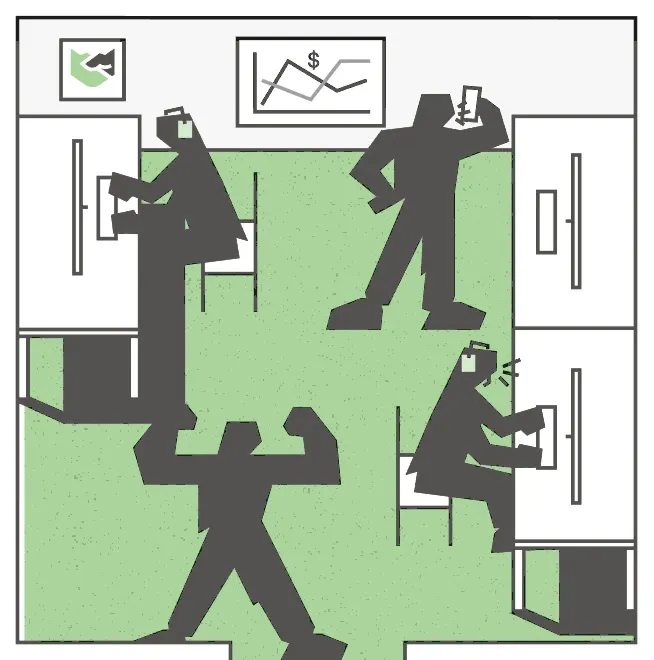 Sales scene illustration