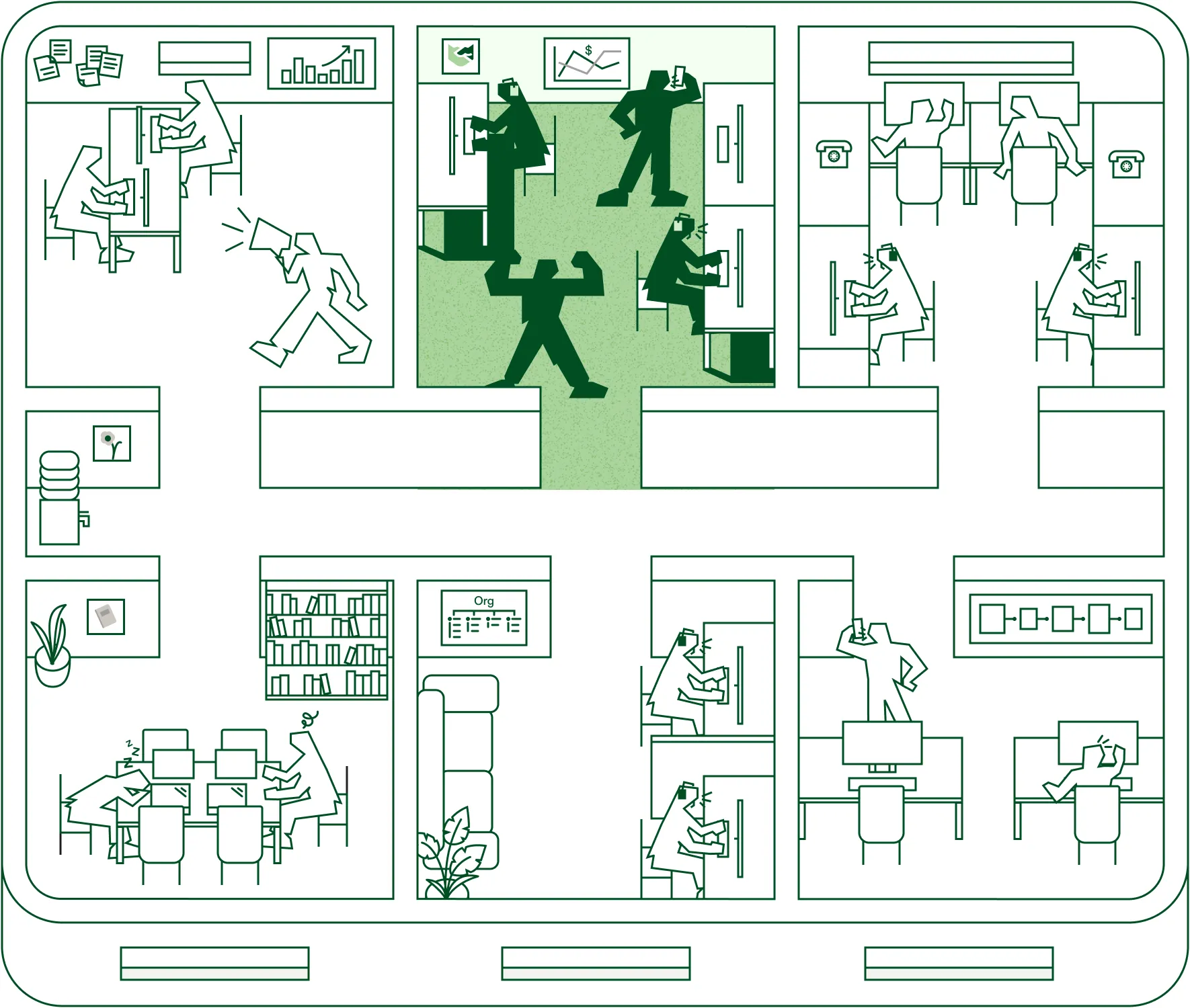 Sales room highlighted on the floor plan