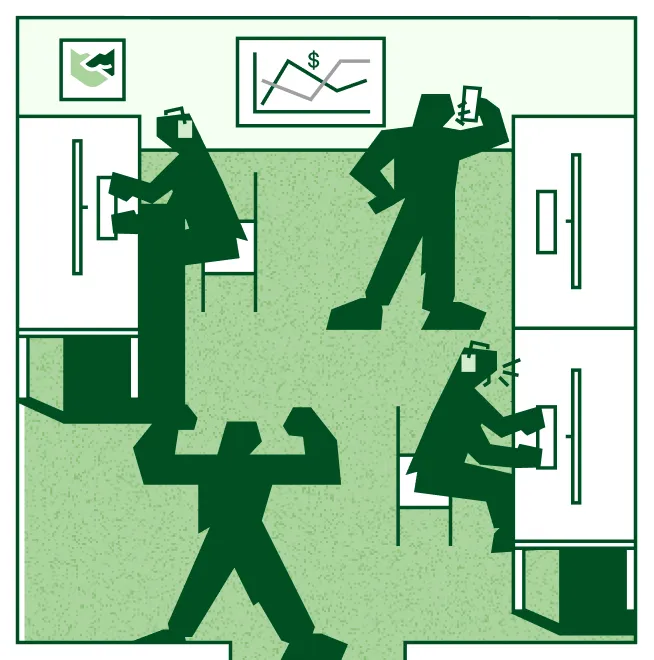 Sales scene illustration